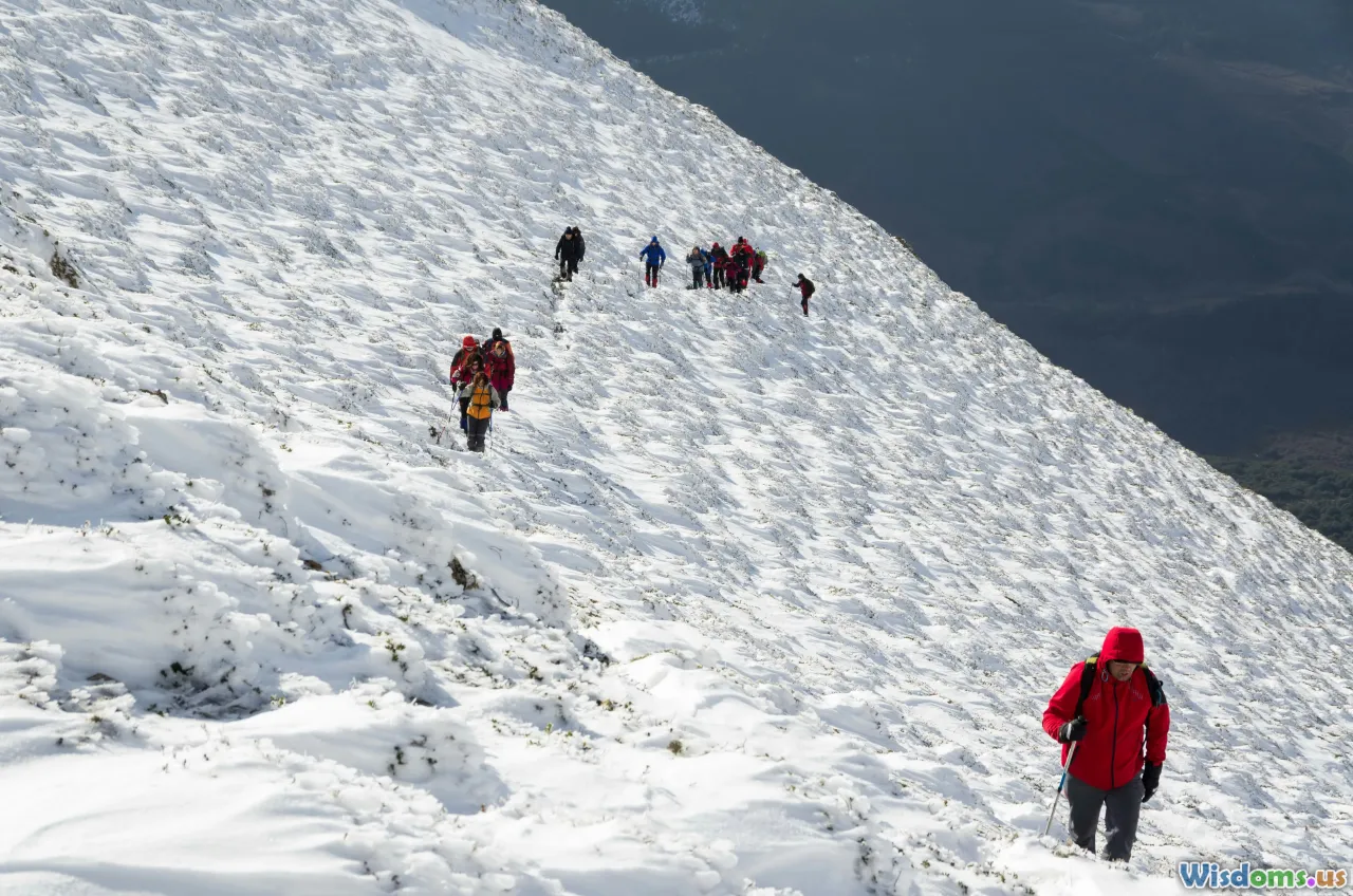alpine rescue, stranded hikers, survival scenario snow