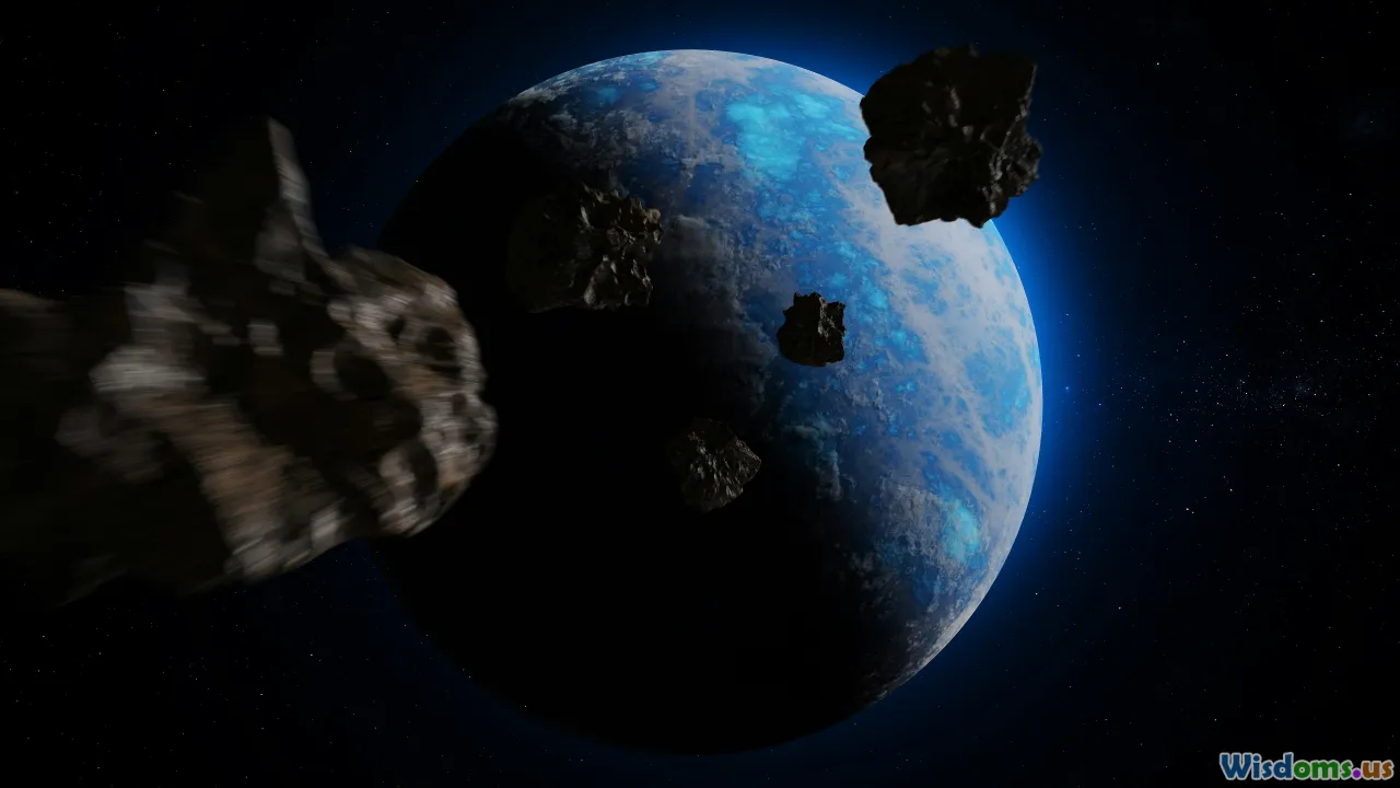 asteroid, mining robot, space resources, stars, technology