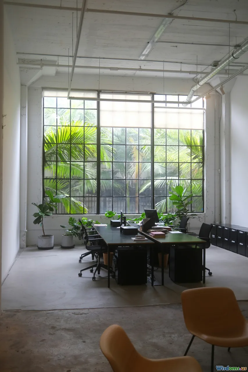 biophilic design, office aesthetics, natural materials, green workspace