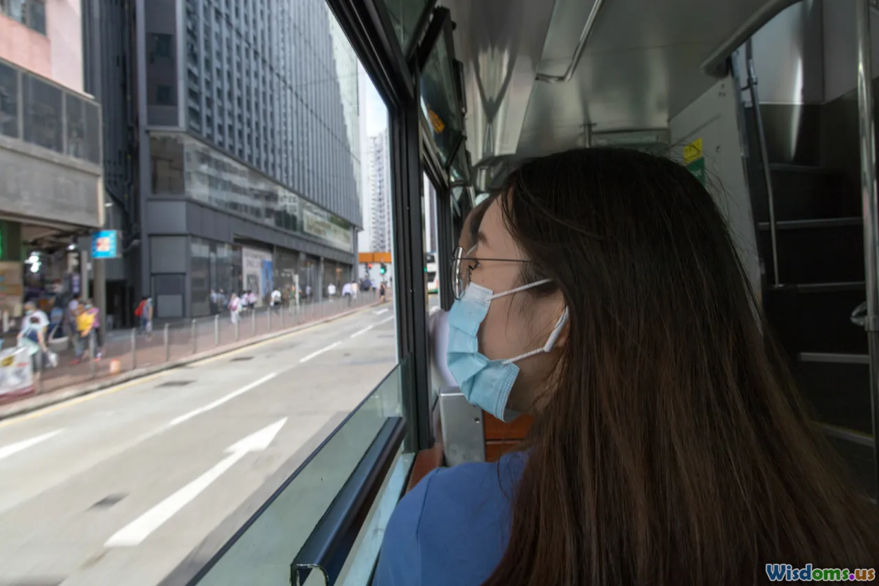 bus, clean air, cityscape, passengers