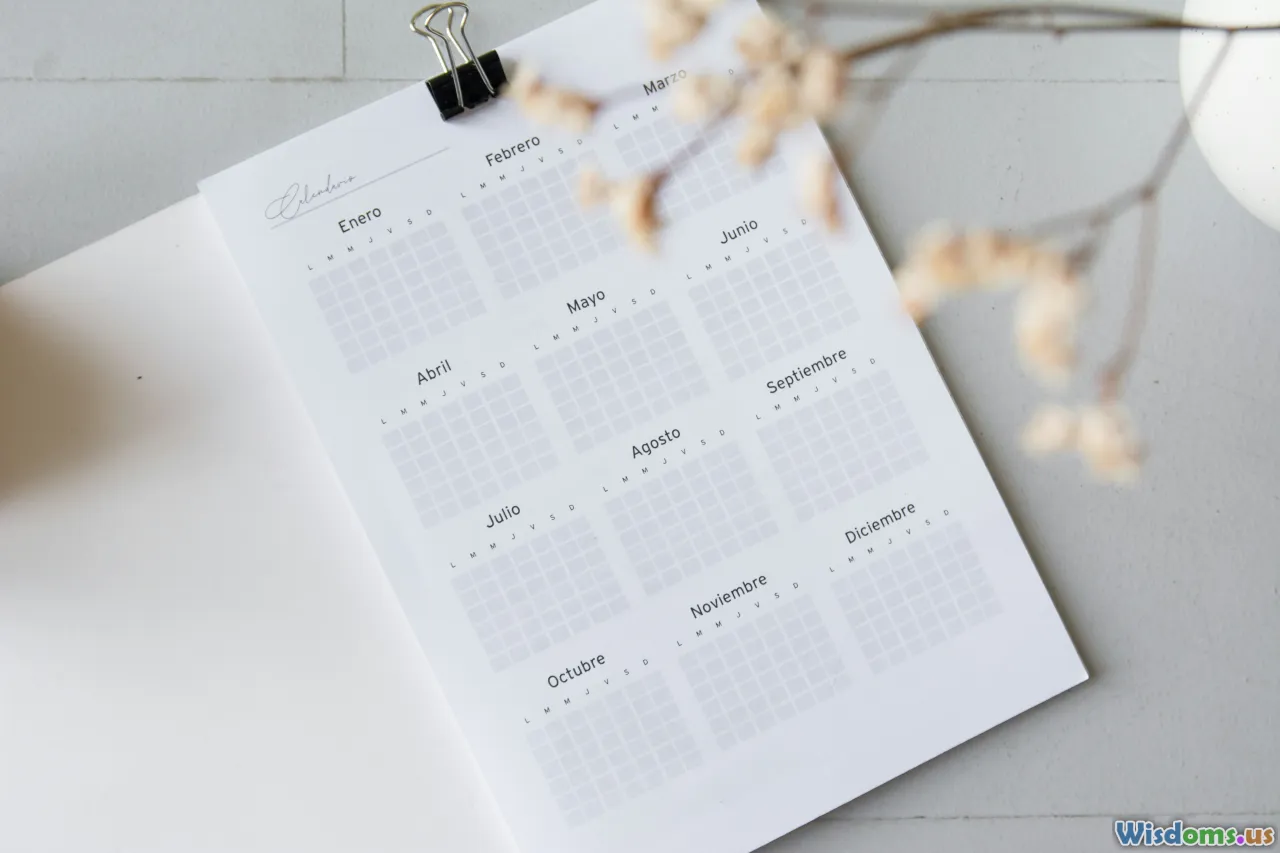 checklist, ladder, targets, calendar