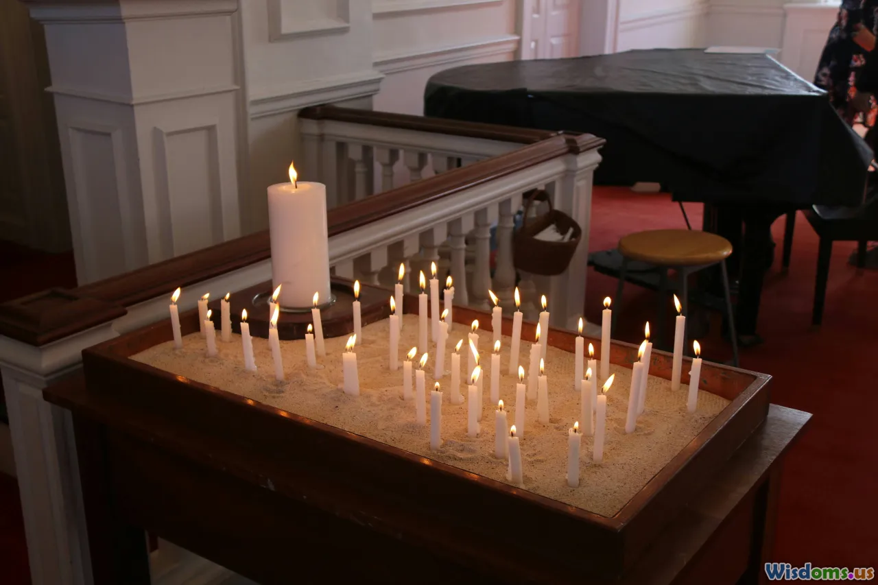 church interior, philosophers, candlelit concert