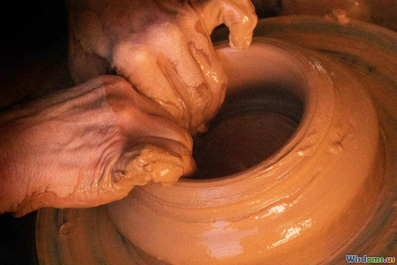 clay cracks, warped rim, glaze drips