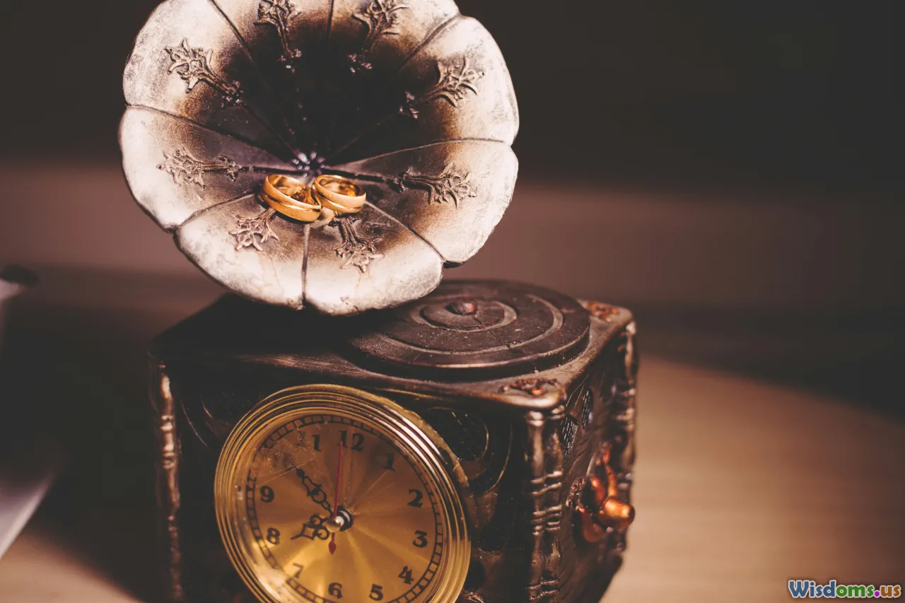 clock, vintage records, patina