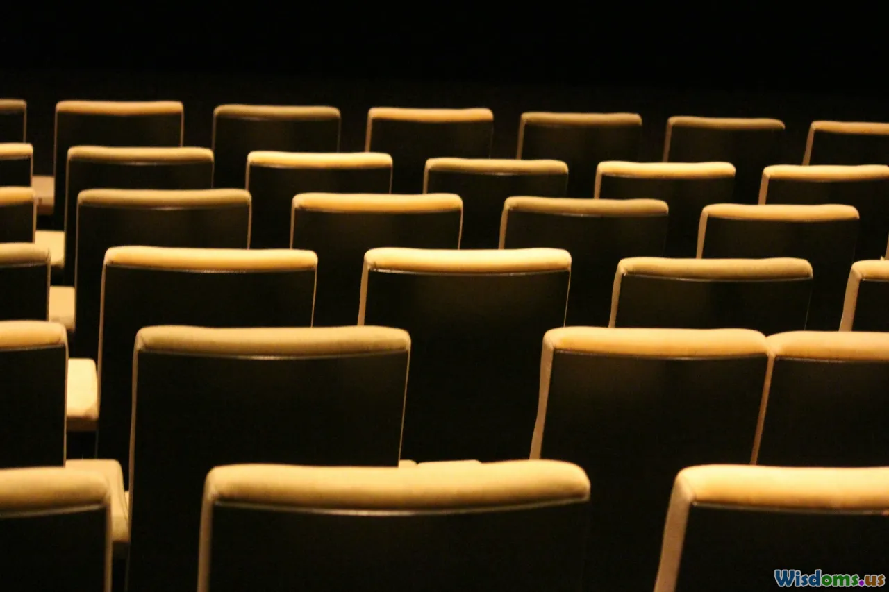 comedy club seating, stage view, audience perspective