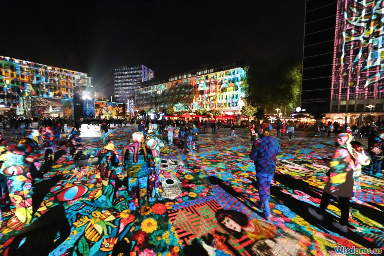 diverse crowds, families on blankets, interactive stage performance