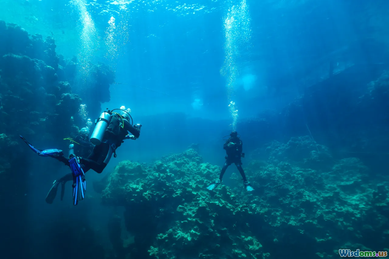 drift diving, currents, reef wall, bubbles