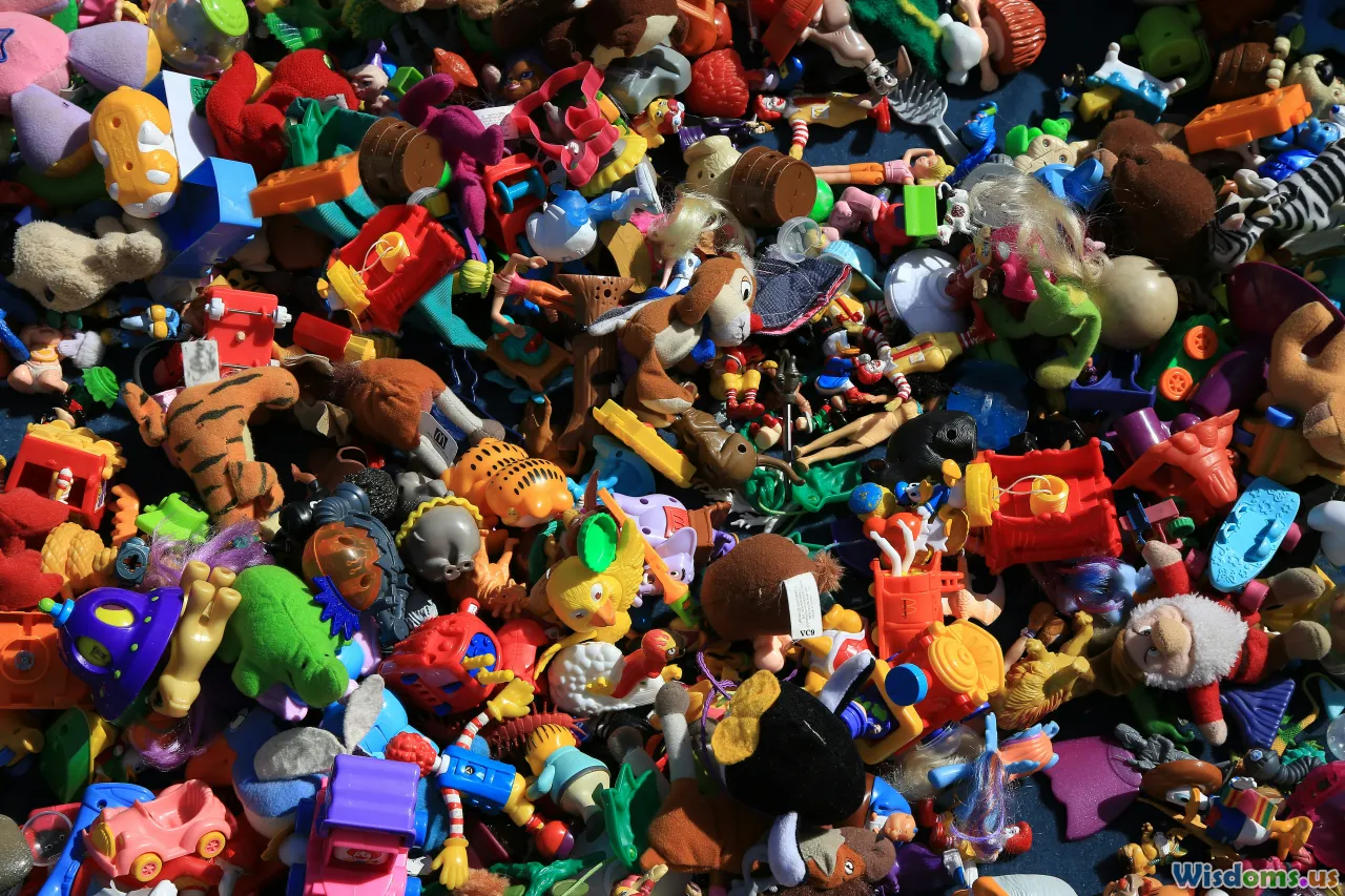 family decluttering, sorting toys, donation boxes