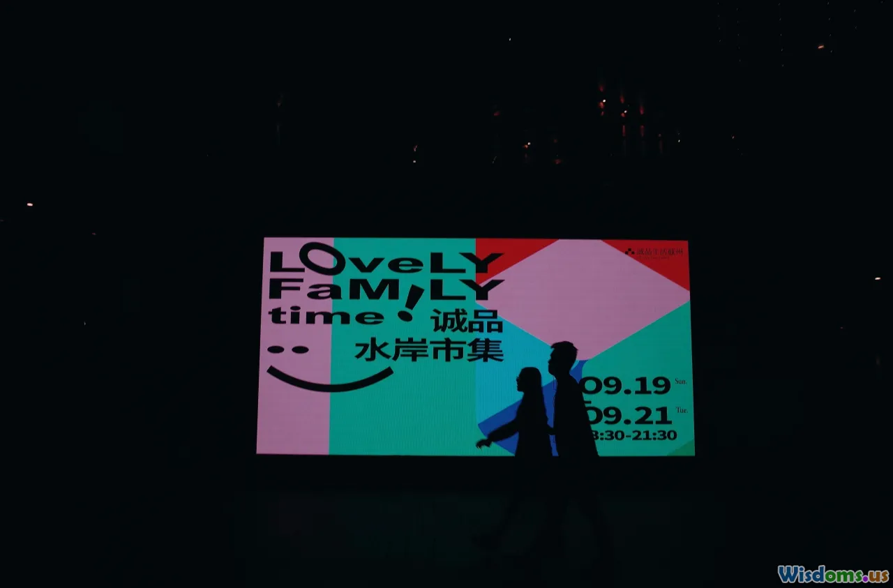 festivals, concerts, shopping district, digital advertising