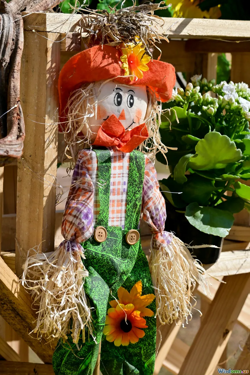 garden flag, DIY art, fabric scarecrow, creative reuse