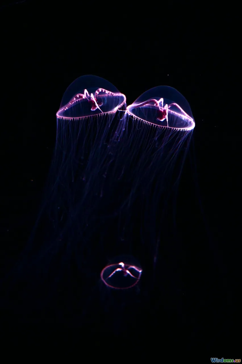 halitrephes jelly, deep sea jellyfish, bioluminescent jelly, fireworks