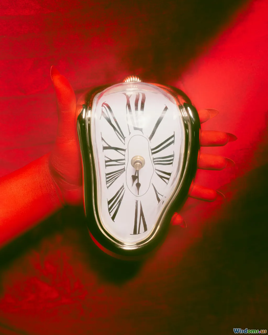 hands, clock, mirror, reality check