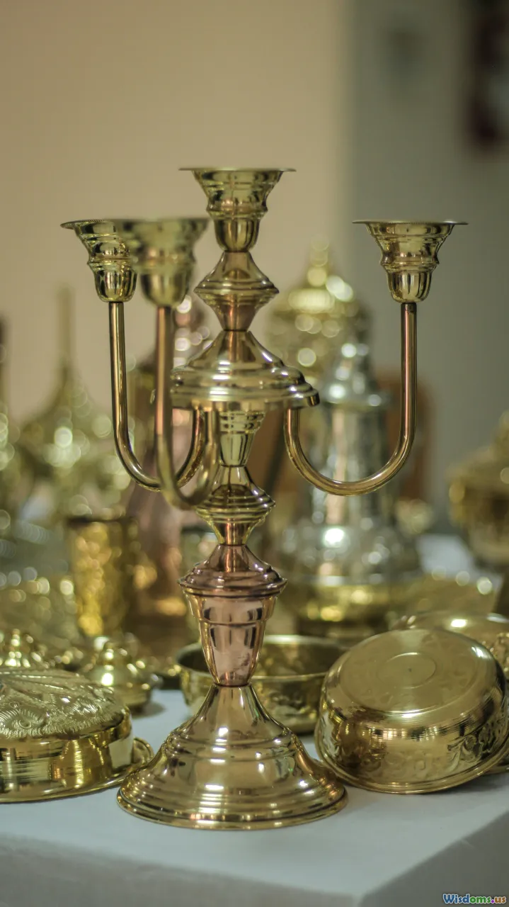 judaica store, menorah display, silver menorah, artisan menorah