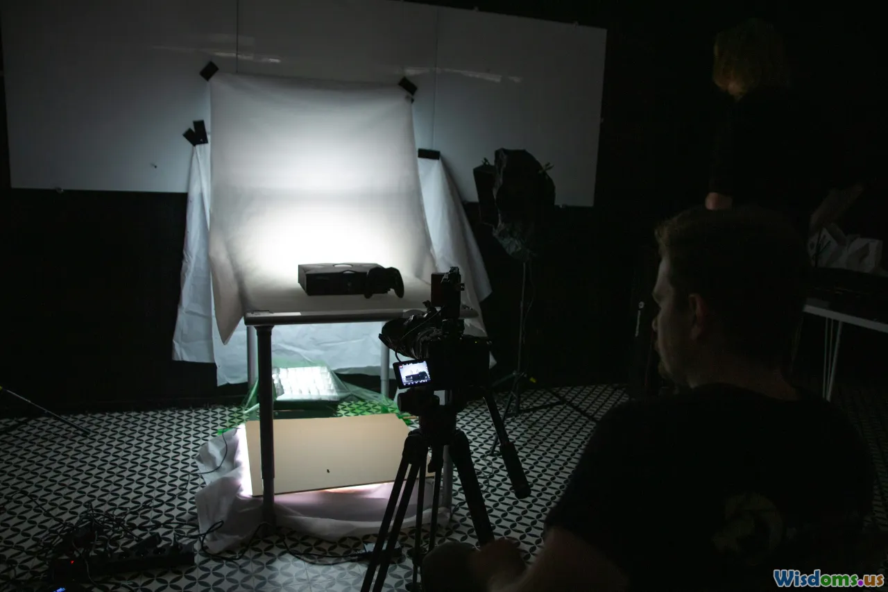 lighting, camera setup, documentary set
