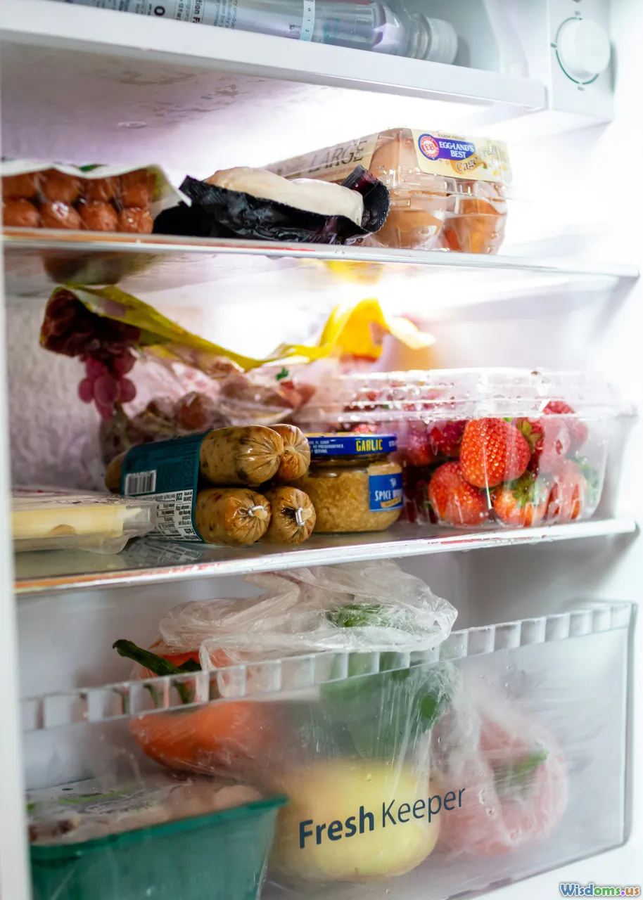 meal containers, fridge, freezer, labels