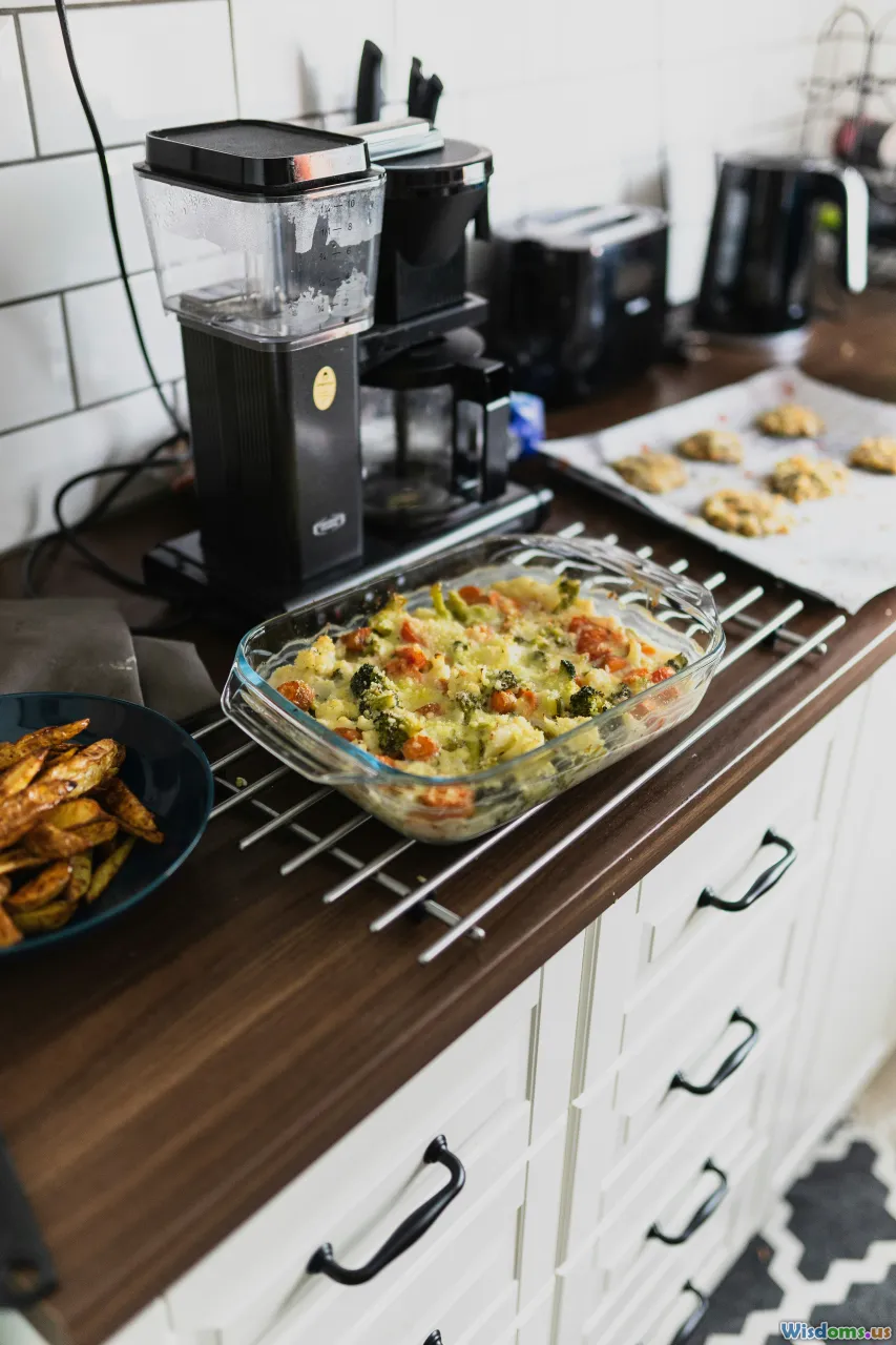 meal prep, containers, batch cooking, kitchen counter