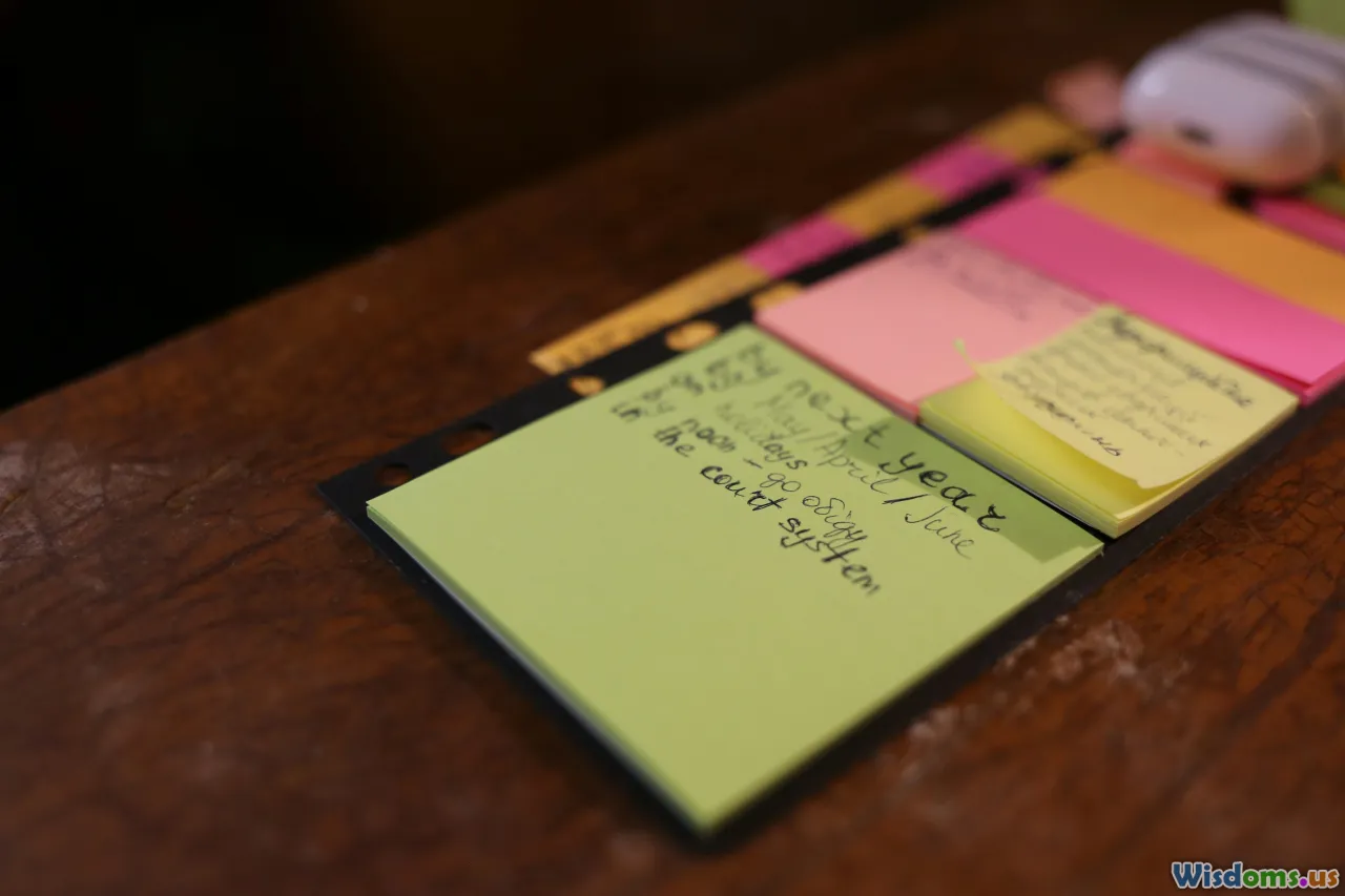 notebook, brainstorming, sticky notes, creativity