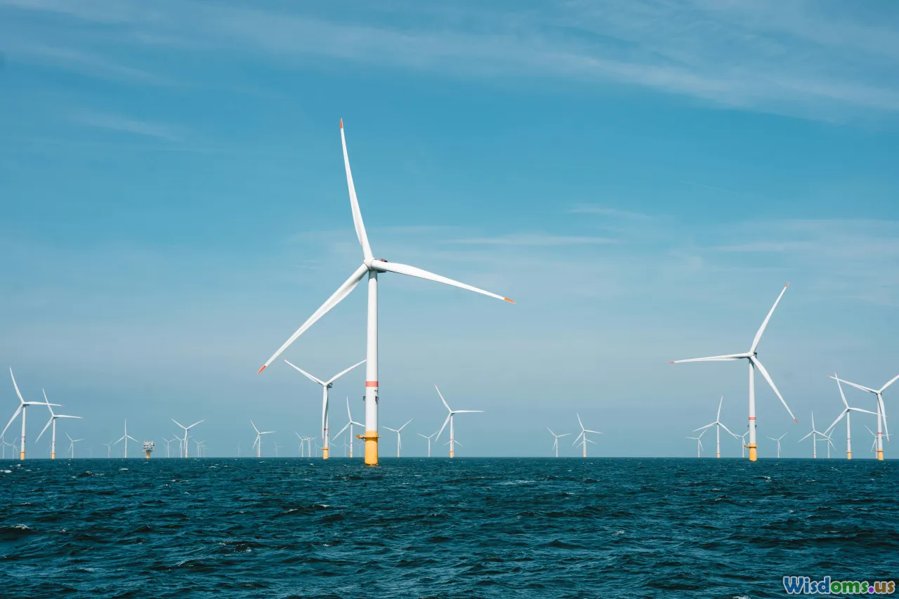 offshore wind turbines, sea, ocean energy