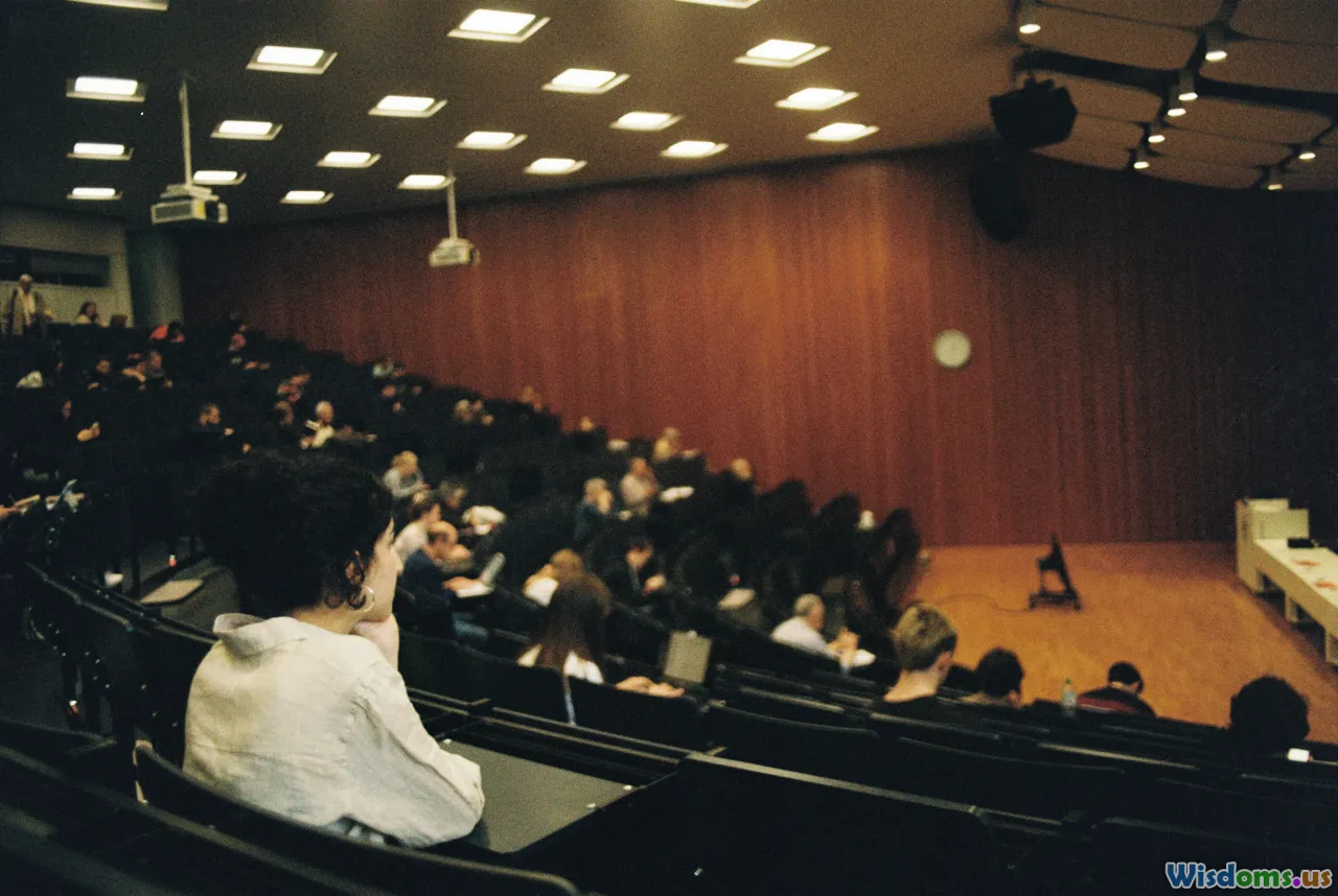 panel room, audience, autograph, microphone