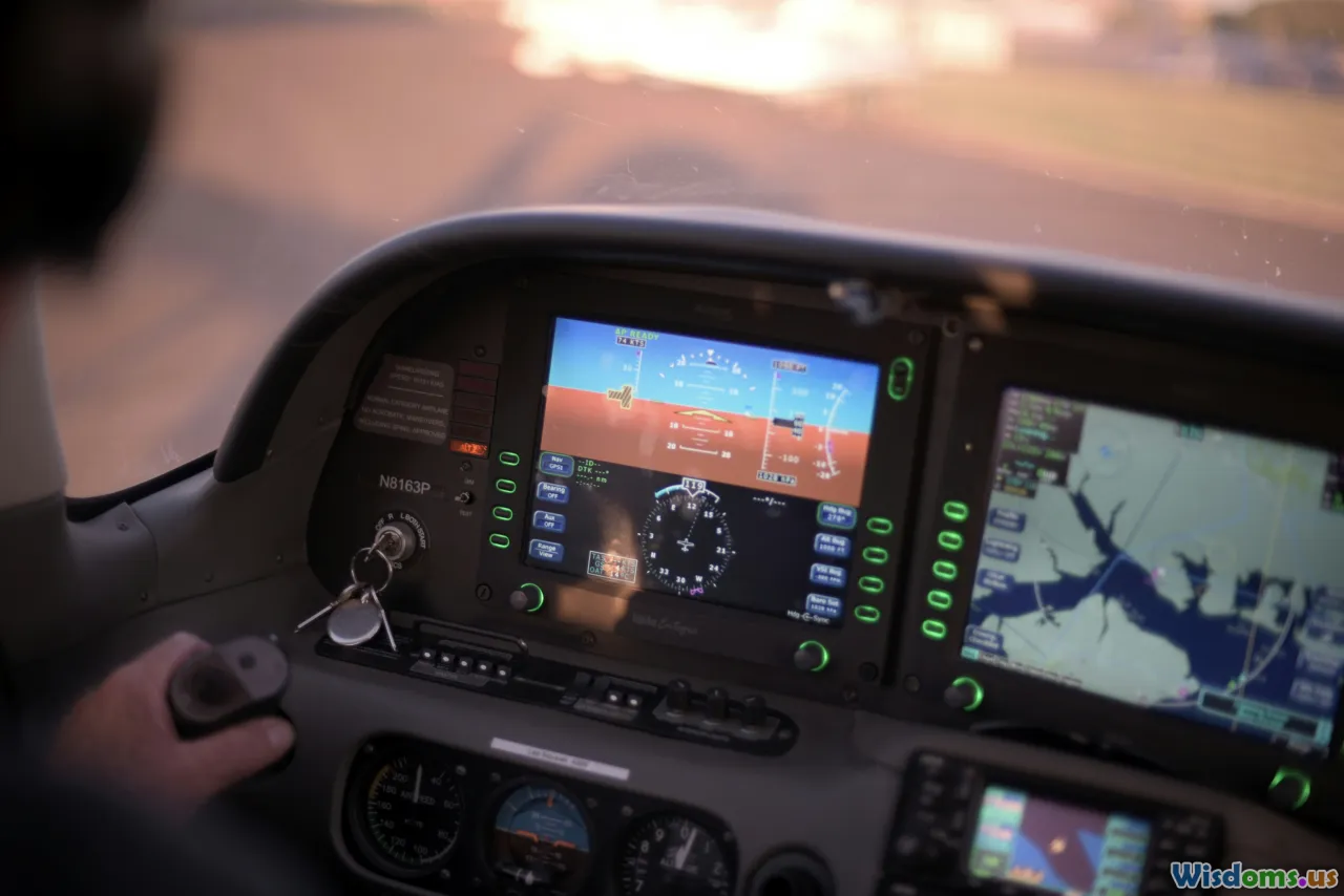 panoramic display, touchscreen, cockpit layout, avionics