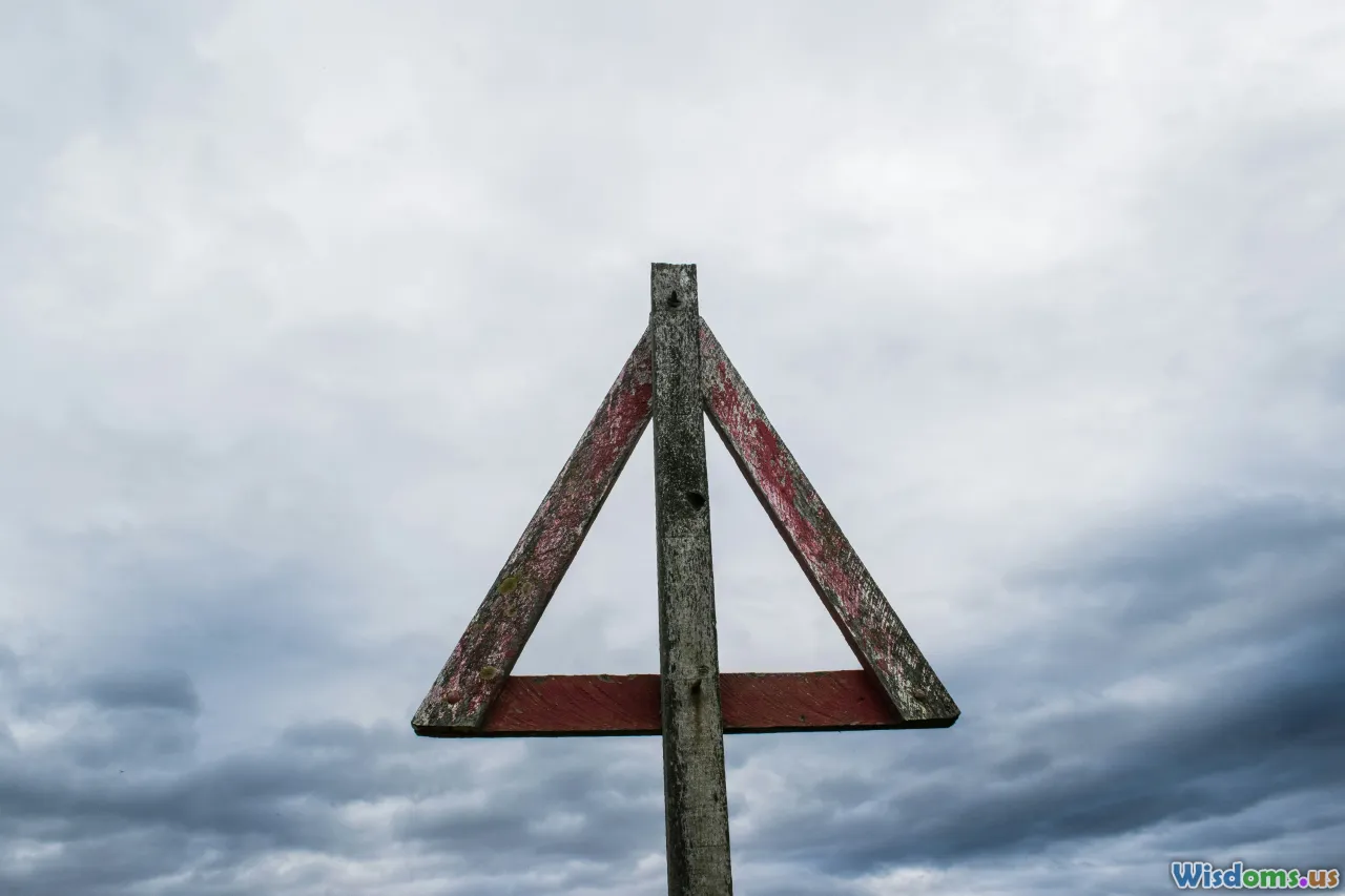 rest stop, storm clouds, emergency kit, reflective triangle