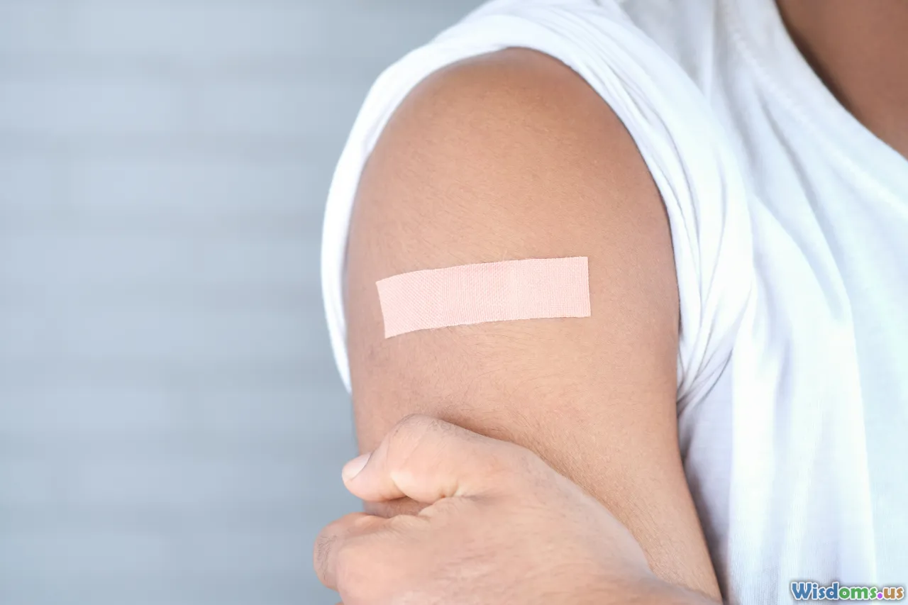 skin irritation, help icons, checklist