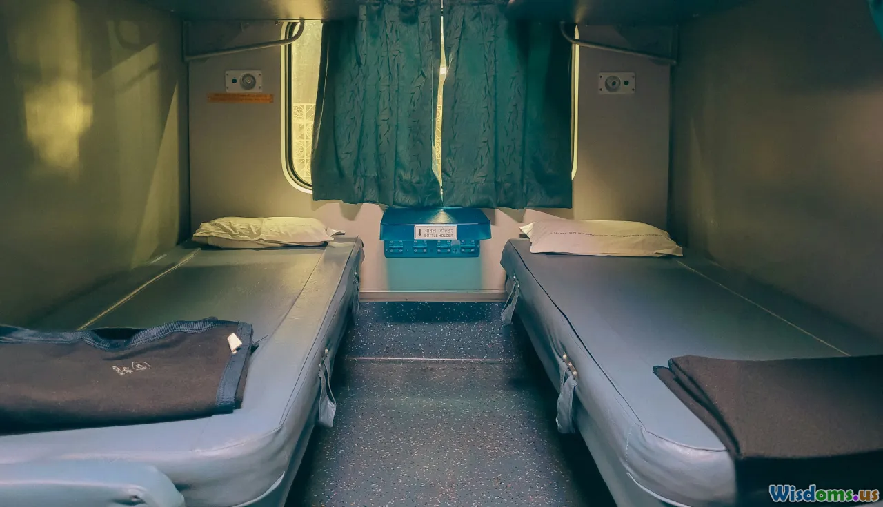 sleeper cabin, family compartment, bunks, train interior