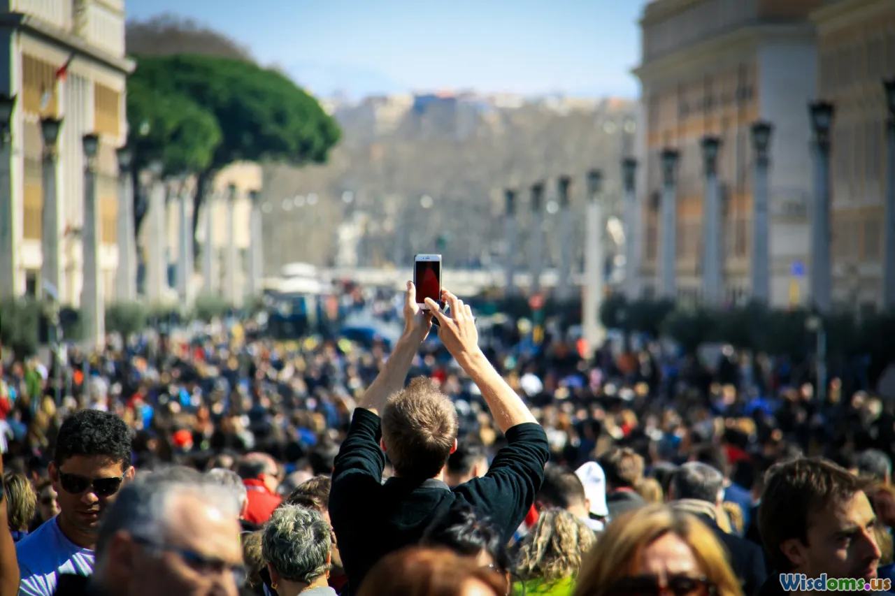 smartphone, social media, technology, crowd
