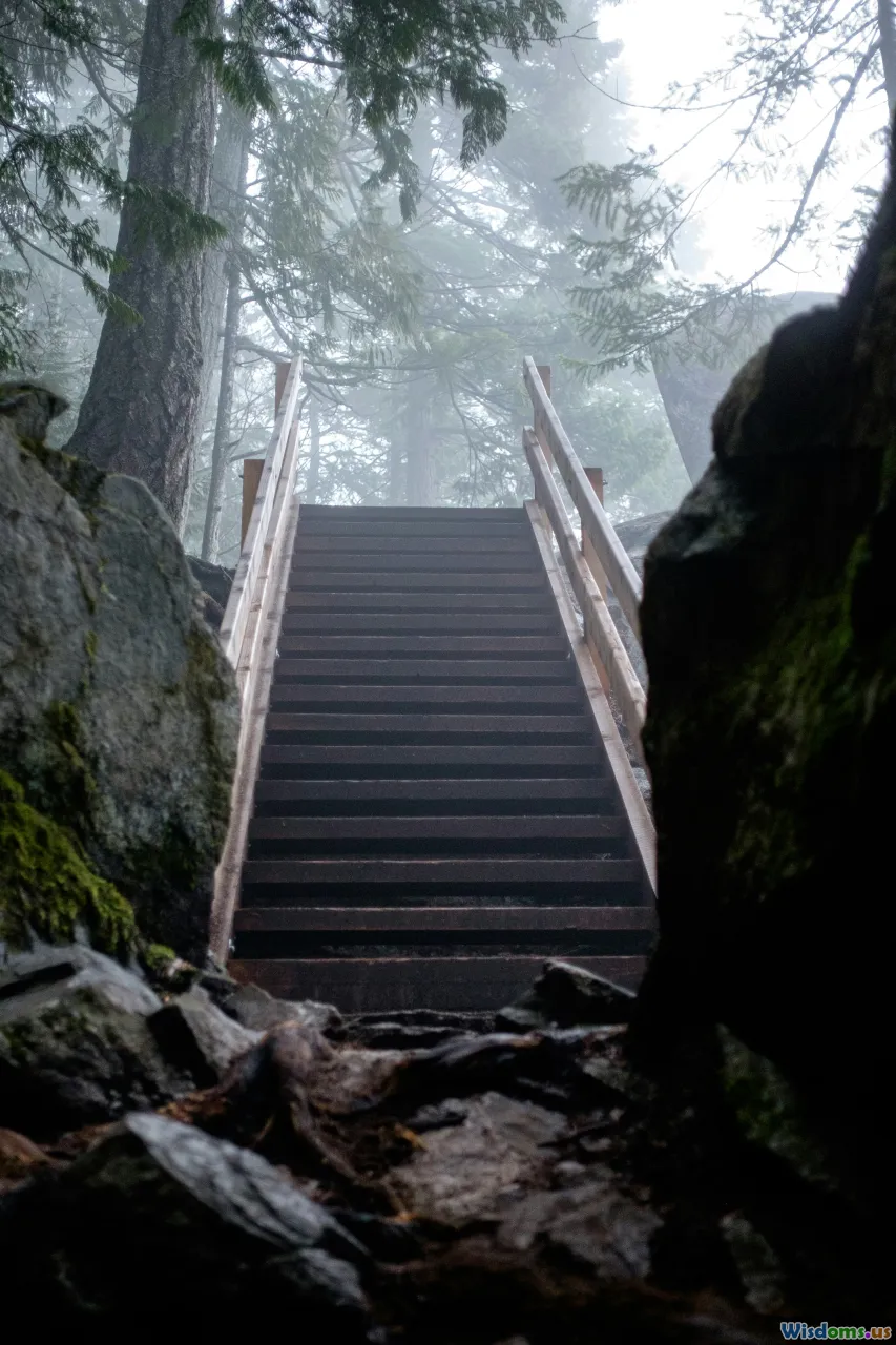 staircase, mountain, ambition