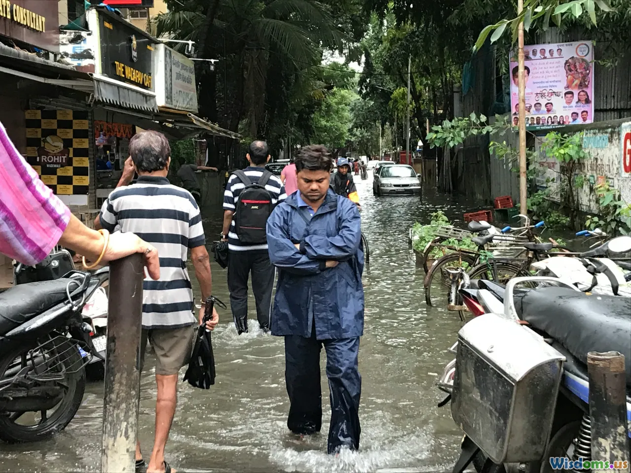 street flooding, urban disaster, flash flood, rainfall