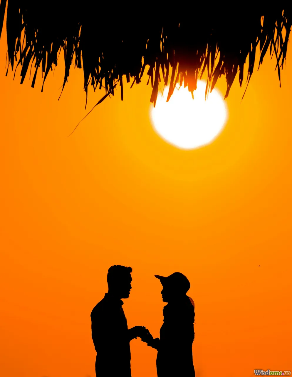 sunset, couple, promise