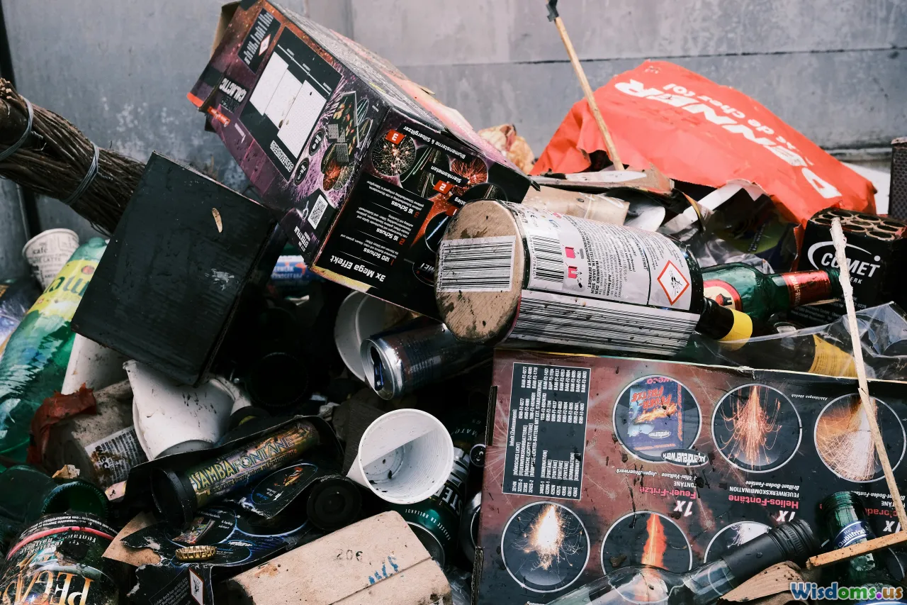 trashed props, movie set waste, broken movie props, discarded items