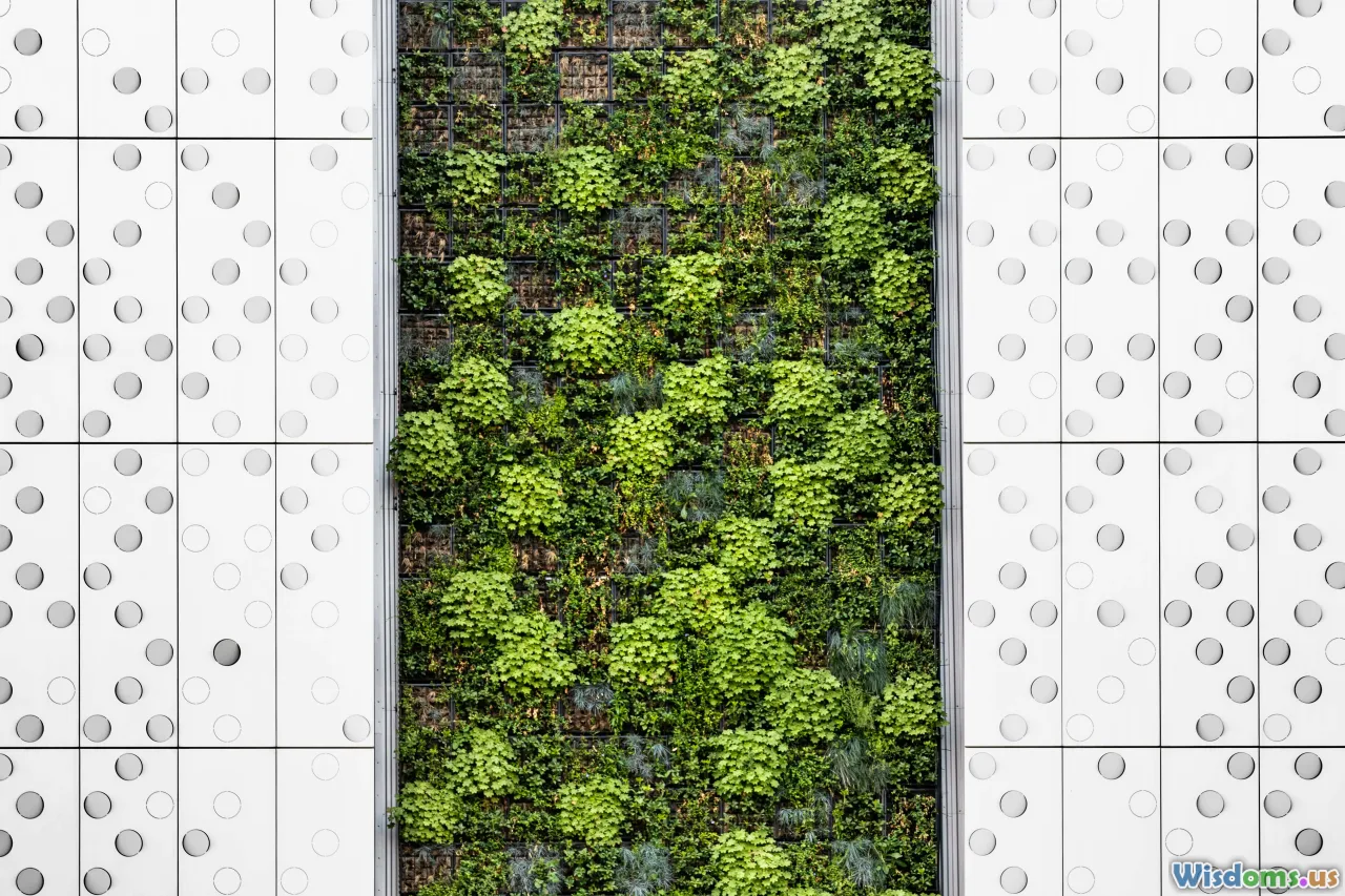 vertical garden, urban greenery, wall planters