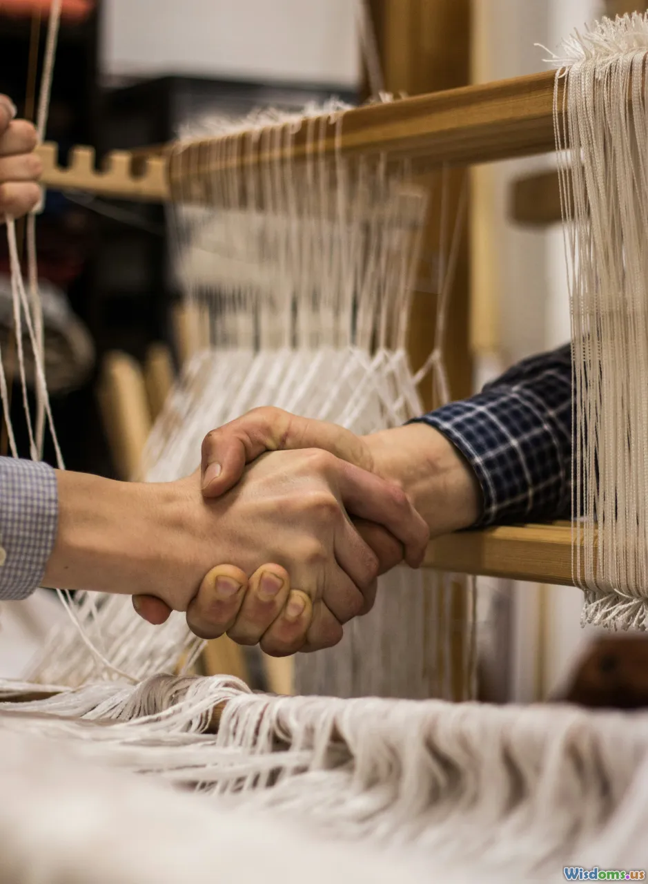 weaving, thread spool, hands teaching, apprenticeship