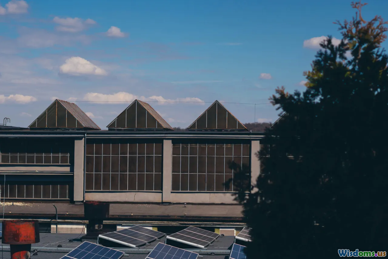 wind turbines, solar panels, renewable energy, factories