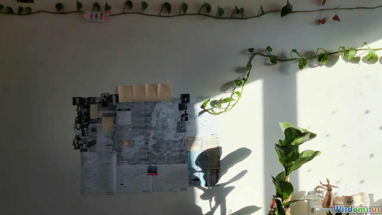 workspace, plants, inspirational, art supplies