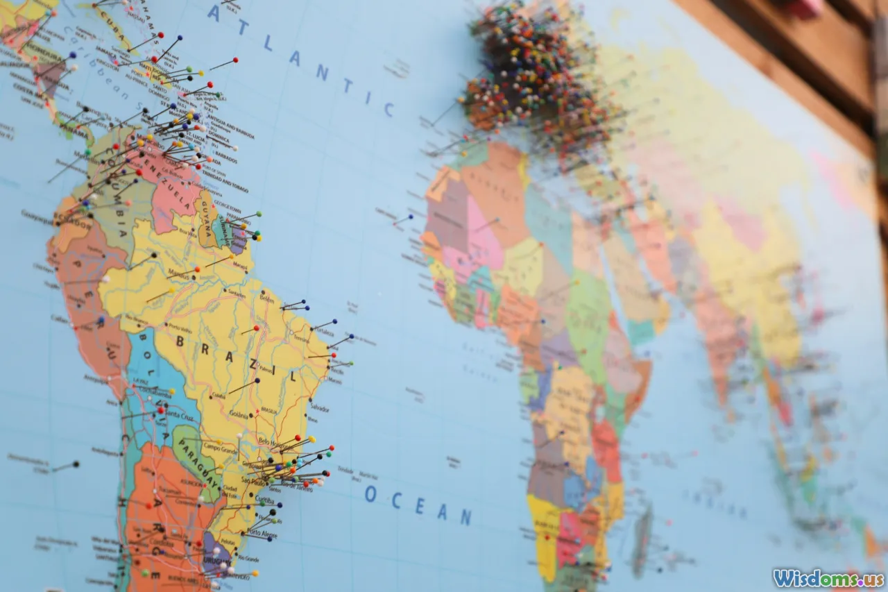 world map, scales of justice, international law, flags