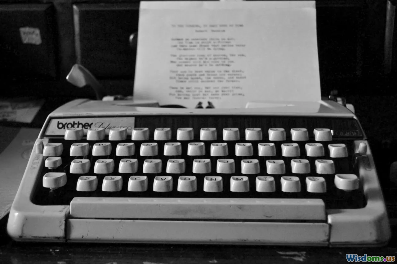 writing desk, typewriter, script draft