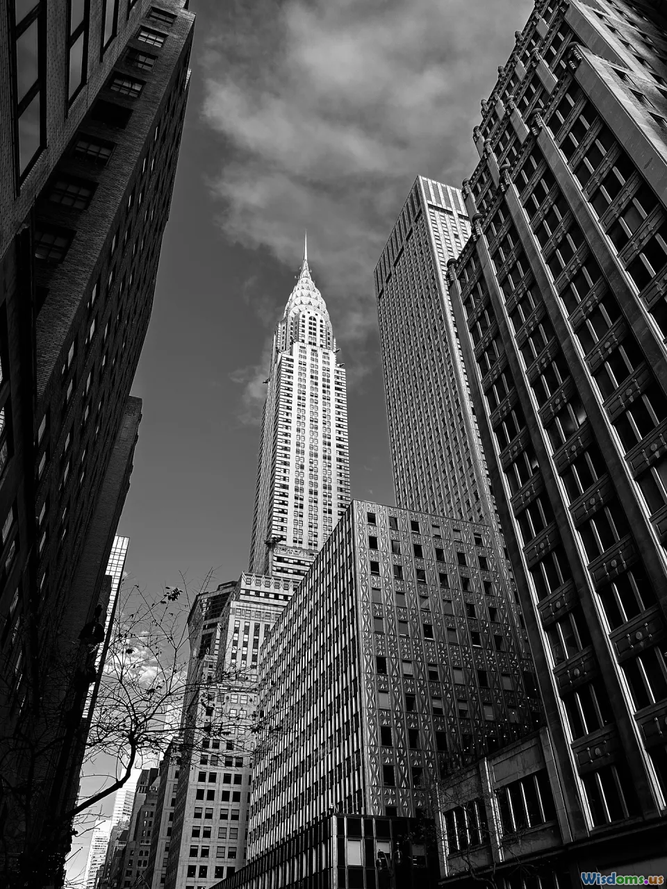 art deco, chrysler building, vintage skyscrapers