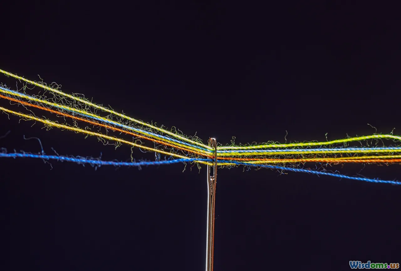 artificial realism, PE needles, close-up