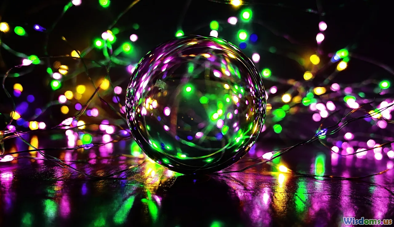 crystal ball, waveform, headphones