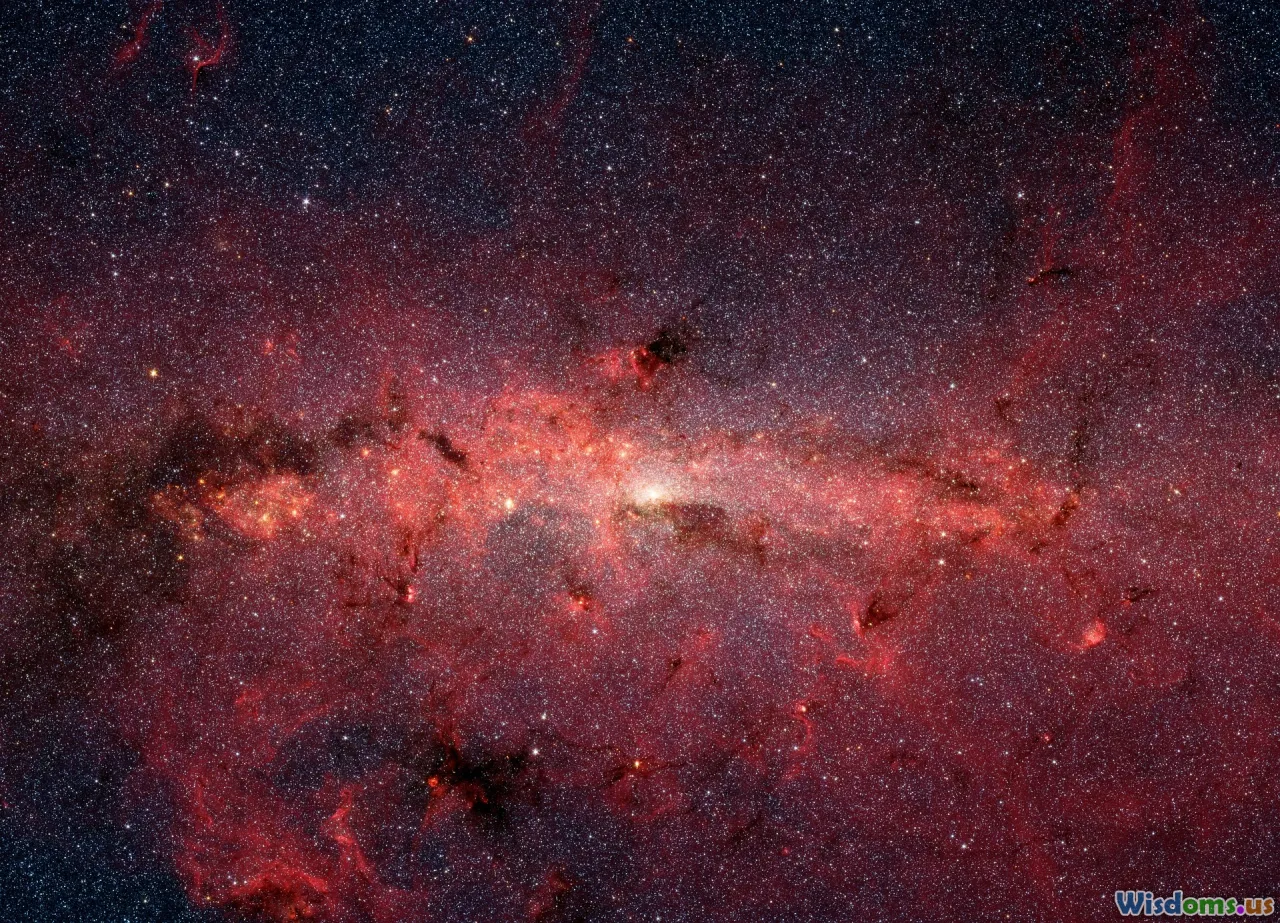 deep space, spacecraft trajectory, solar array, cosmic background