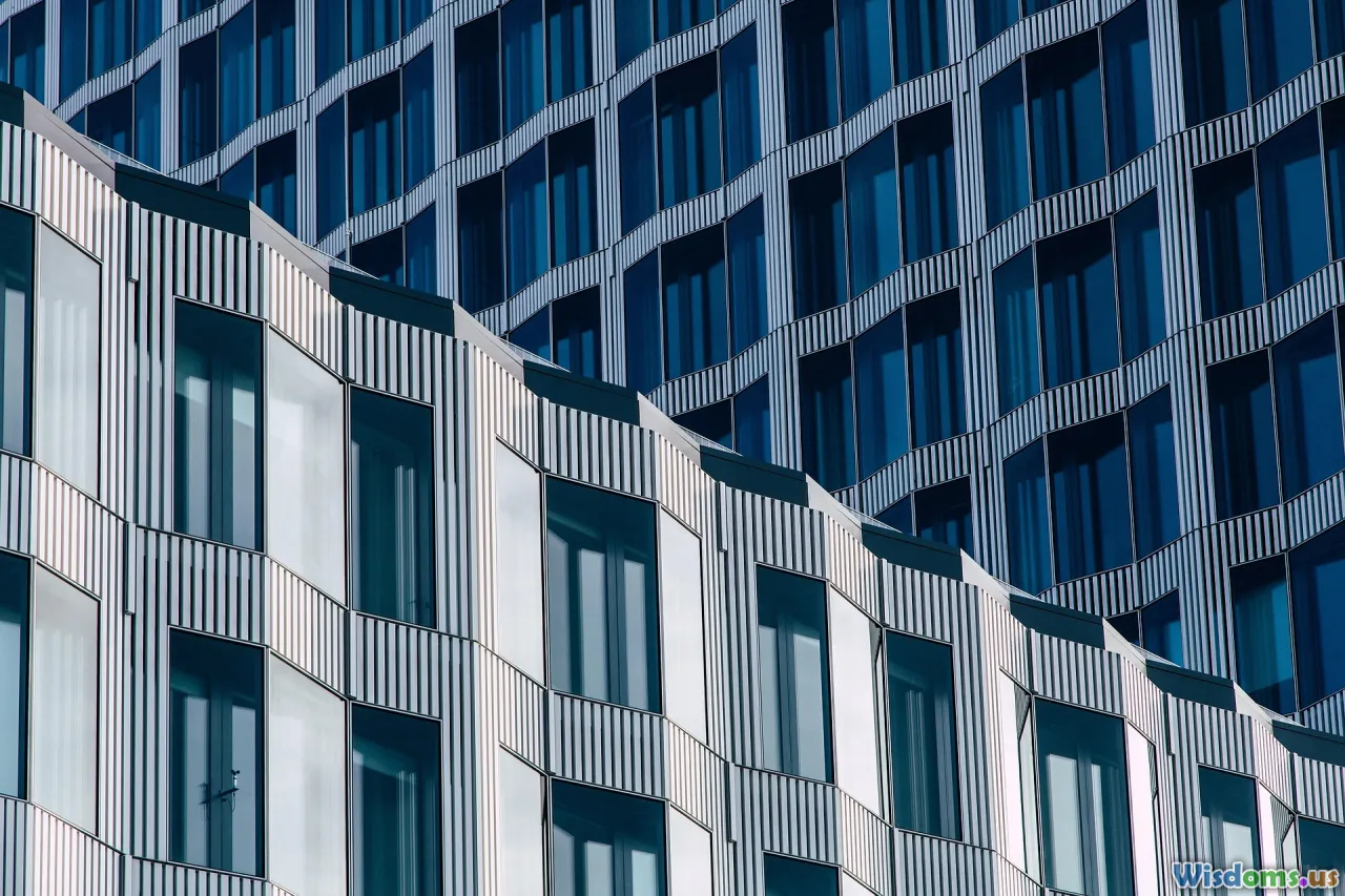 glass facade, steel structure, architectural materials, modern buildings