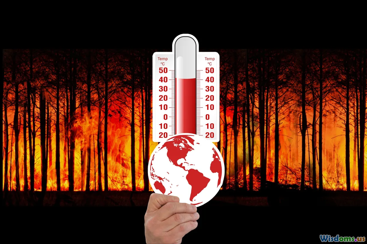 global temperature, graph, ocean heat
