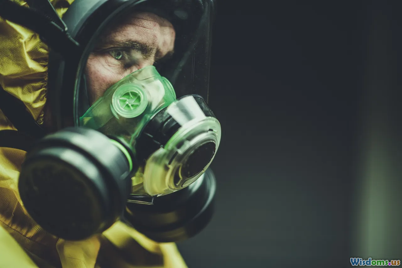 hazmat suit, safety gear, equipment check, respirator