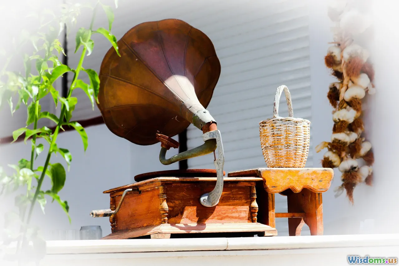 phonograph, gramophone, piano roll, shellac