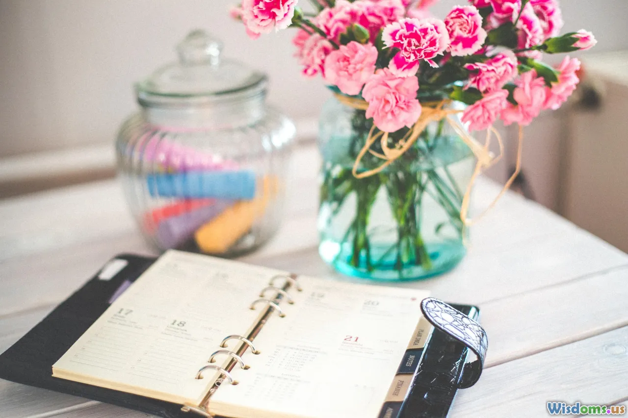 planner, sticky notes, calendar, desk
