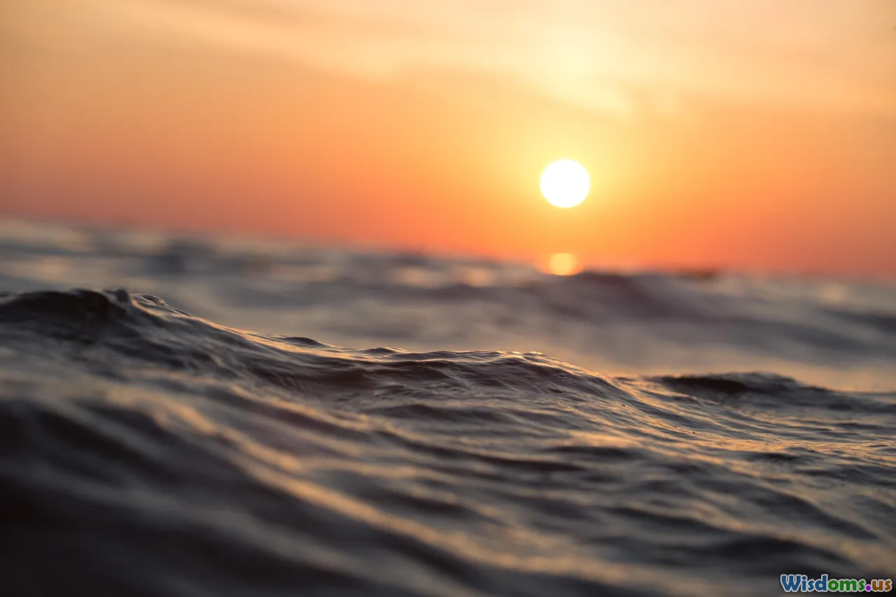 sunset, ocean, mythology, reflection
