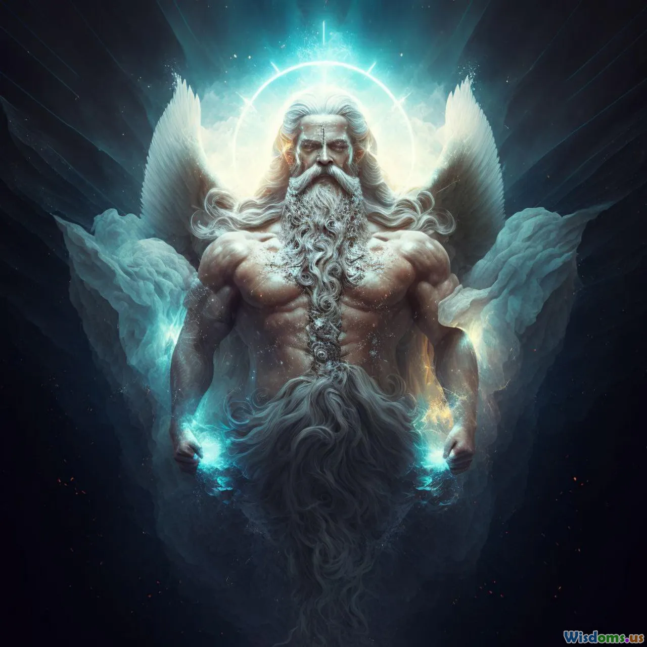 zeus statue, olympian gods, lightning