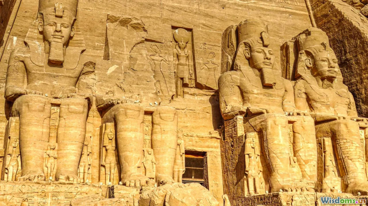 Abu Simbel, Ramses II, giant statues, temple facade